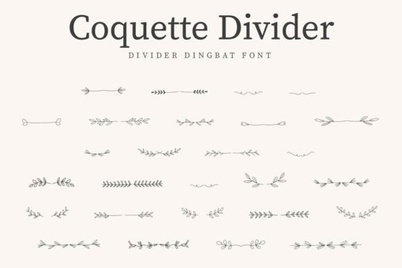 Coquette Divider: A Botanical Touch for Editorial Design