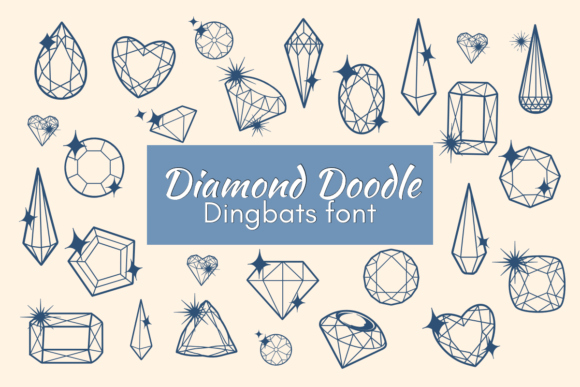 Diamond Doodle: A Decorative Font for Digital Branding