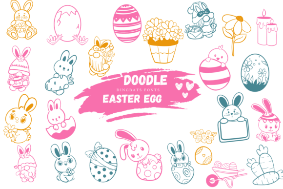Doodle Easter Egg Font for Creative Crafters