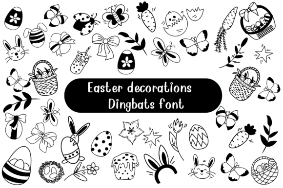 Easter Decorations: A Springtime Font for Digital Design