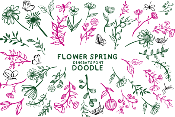 Flower Spring Doodle: A Whimsical Font for Digital Creativity
