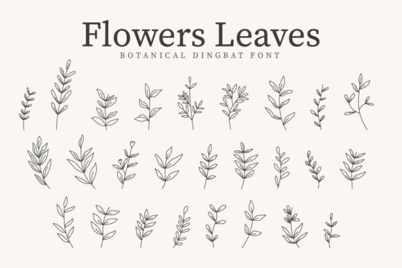 Flowers Leaves: A Botanical Font for Creative Branding