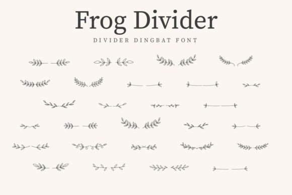 Frog Divider: A Font That Speaks with Style