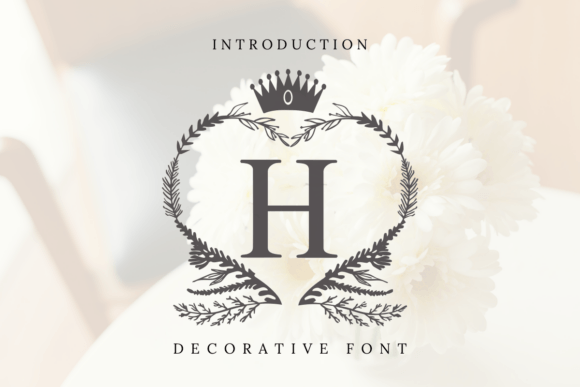 Heart Emblem Monogram: A Decorative Font for Web Design