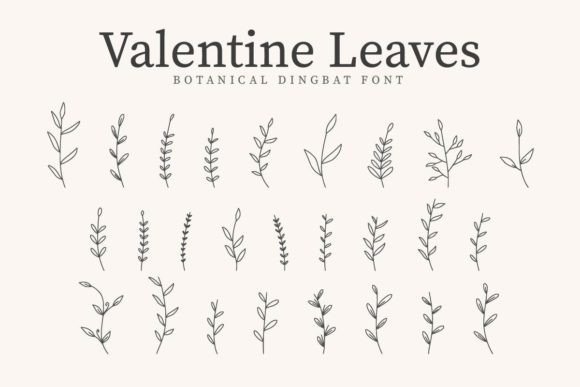 Valentine Leaves: A Botanical Font for Digital Branding