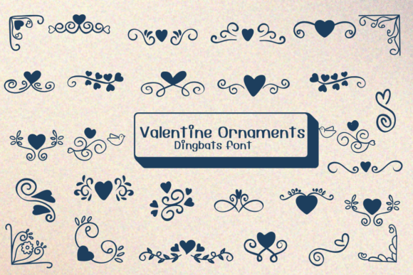 Valentine Ornaments: A Font for Heartfelt Design
